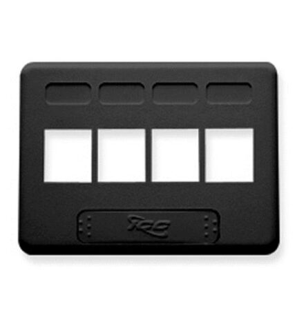 FACEPLATE, FURNITURE, NEMA, 4-PORT BLACK (ICC-IC107FN4BK) by ICC - Product Image