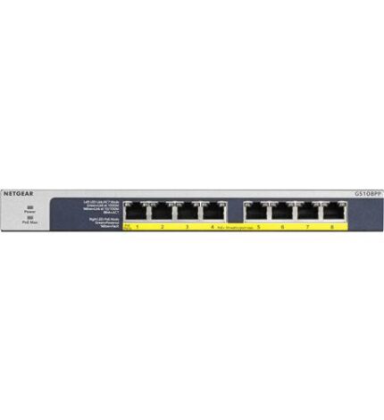 8-Port PoE/PoEplus Gb Ethernet UnMngd (NET-GS108PP-100NAS) by Netgear - Product Image