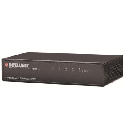 Gigabit 5 Port Switch, Desk, Metal (ITL-530378) by Intellinet - Product Image