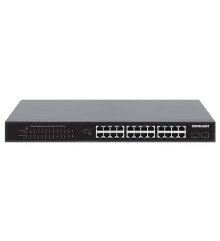 24 Port Gigabit Unmanaged PoE 370watt (ITL-561891) by Intellinet - Product Image