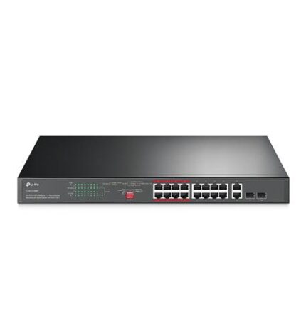 16-Port 10/100Mbps+ 2-Port Giga Switch (TL-SL1218MP) by TP Link - Product Image