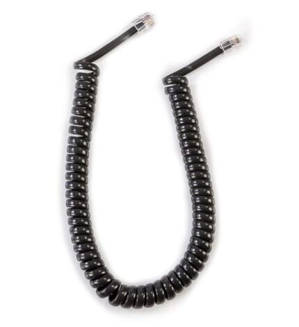 GCHA444006-FFB / 6' FLAT BK Handset Cord (ICC-ICHC406FFB) by Cablesys - Product Image