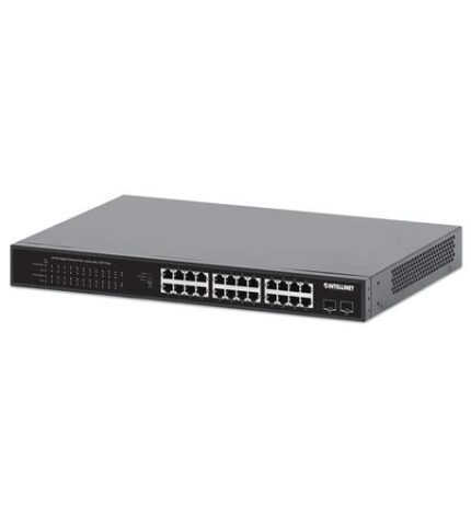 24 Port Gigabit Unmanaged PoE 370watt (ITL-561891) by Intellinet - Product Image