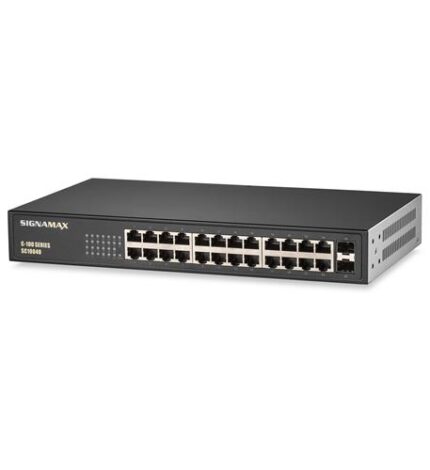 C-100 24 Port Gigabit Switch with 2 SFPP (SIG-FO-SC10040) by SIGNAMAX CONNECTIVTY - Product Image