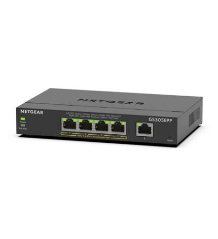 5 Port GB HP PoE Smart Plus (NET-GS305EPP-100NAS) by Netgear - Product Image