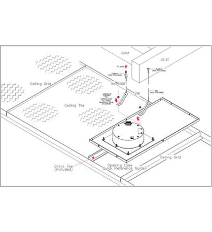 Ceiling Tile Drop-In Auxiliary Speaker (CD-011201) by CyberData - Product Image