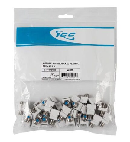 MODULE, F-TYPE NICKEL PLATED 3GHz, 25PK (ICC-IC107BFDWH) by ICC - Product Image