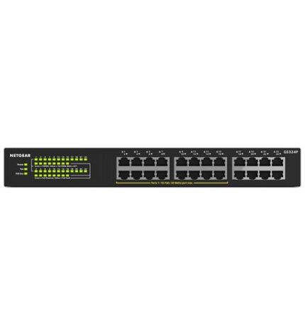 24-port Gigabit Ethernet Unmanaged PoE+ (NET-GS324P-100NAS) by Netgear - Product Image