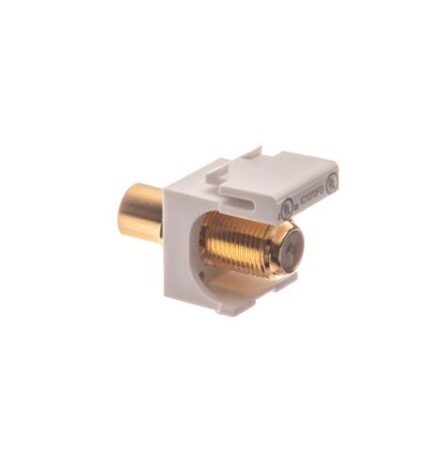 MODULE, F-TYPE, GOLD PLATED, 25 PK WHITE (ICC-IC107BGCWH) by ICC - Product Image