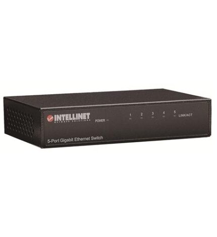 Gigabit 5 Port Switch, Desk, Metal (ITL-530378) by Intellinet - Product Image