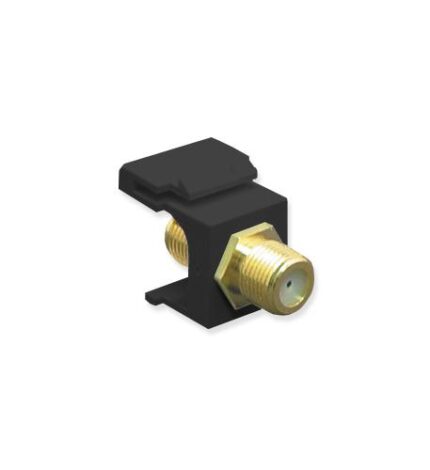 MODULE, F-TYPE, GOLD PLATED, BLACK (ICC-IC107B5GBK) by ICC - Product Image