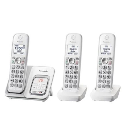3 Handset DECT 6.0 Exp Cordless Phone (KX-TGD833W) by Panasonic Consumer - Product Image