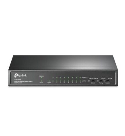 9-Port 10/100Mbps Desktop Switch w/8PoE+ (TL-SF1009P) by TP Link - Product Image