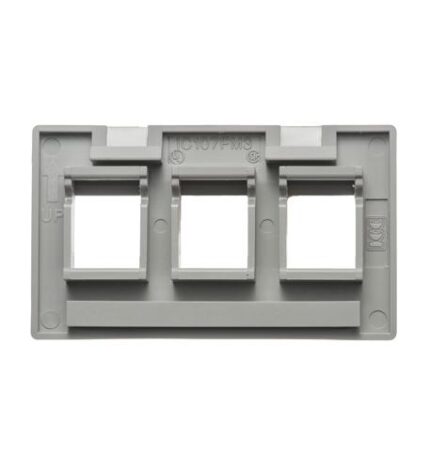 FACEPLATE, FURNITURE, 3-PORT, GRAY (ICC-IC107FM3GY) by ICC - Product Image