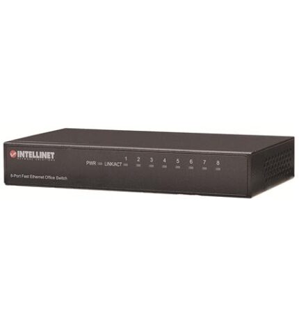 10/100 8 Port Switch, Desk, Metal (ITL-523318) by Intellinet - Product Image