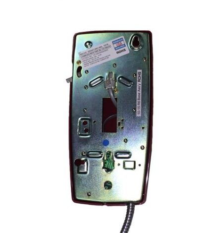 255447ARCNDL Wall Phone w/Armored Cord (ITT-2554-ARCNDL-RD) by Cortelco - Product Image