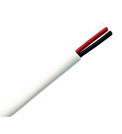 18AWG/2C PLENUM CABLE CMP SHIELDED WHITE (WAV-1000-18-2-PLEN-WH) by Wavenet - Product Image
