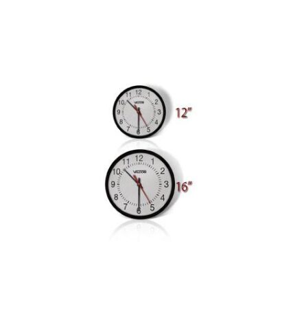 12in Round Clock, Black,Surface Mount24V (VC-V-A2412B) by VALCOM - Product Image