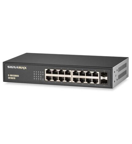 SIG-FO-SC10070 – C-100 16 Port Gigabit Switch with 2 SFPP - Product Image