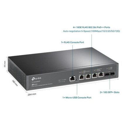 4-Port 10GBase-T  POE++ (TL-SX3206HPP) by TP Link - Product Image
