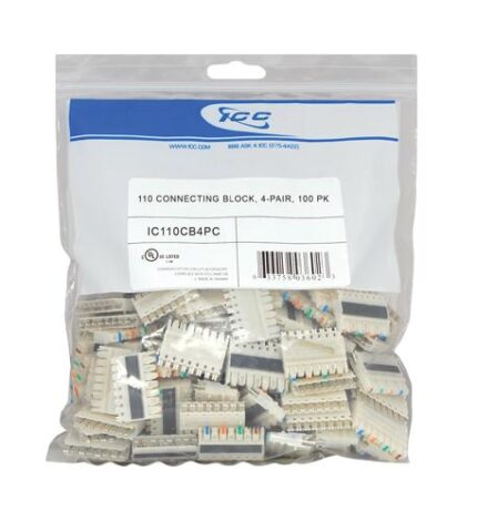 ICC-IC110CB4PC – 110 CONNECTING BLOCK, 4-PAIR, 100 PK - Product Image