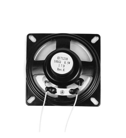 Square 100 ohm speaker 26 guage wires (VK-Q171230) by Viking Electronics - Product Image