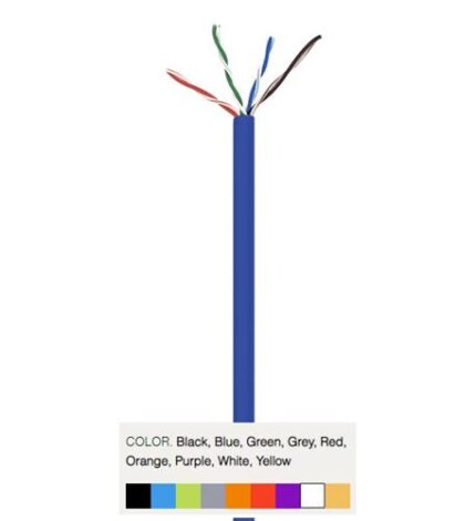 WAV-CAT5-CMR-BK – 5E04URBK4 CAT5 CMR CABLE BLACK - Product Image