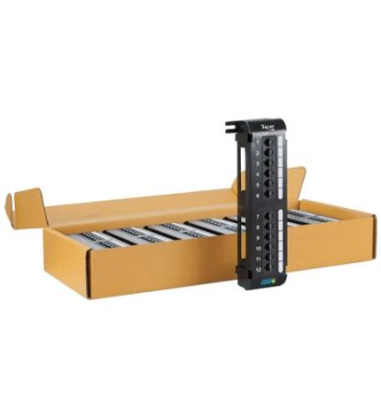 ICC 6-Pack CAT 6 Vertical 12-Port Patch Panel for Data Networks