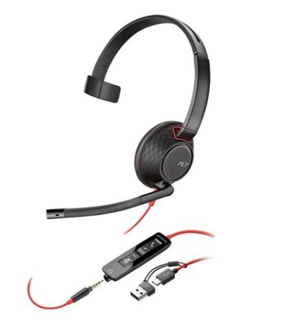 Plantronics BLACKWIRE 5210 USB-C/A Headset with 3.5mm