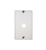 ICC White 1-Port Flush Phone Wall Plate Single Gang