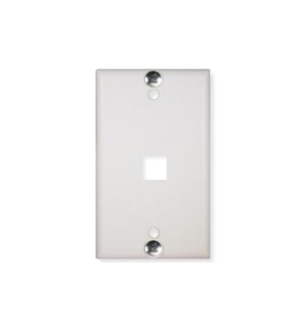 ICC White 1-Port Flush Phone Wall Plate Single Gang