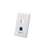 ICC White 1-Gang 2-Port Keystone ID Faceplate Wall Plate - Image 3