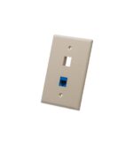 ICC Oversized Almond 2-Port Faceplate for Single Gang Boxes - Image 3