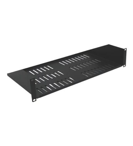 Wavenet 1U 14in Single-Sided Vented Rack Shelf Black