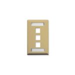 ICC Ivory 1-Gang 3-Port Keystone Faceplate Wall Plate