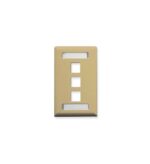 ICC Ivory 1-Gang 3-Port Keystone Faceplate Wall Plate