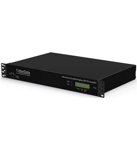 InformaCast Paging 25V/70V Amplifier CyberData 392W Paging Amplifier for Multi-Zone Business Use - Image 1