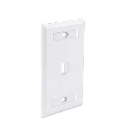 Wavenet FPW1PWH White Single Gang Keystone Faceplate with ID Window