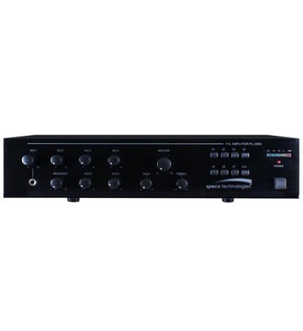 SPECO 260W Amplifier with 7-Zone Outputs and Bass Treble Control