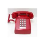 Cortelco Desk Phone Single Line Red 9FT Cord Hearing Aid