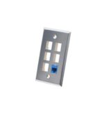 Stainless Steel 1-Gang 6-Port Faceplate for ICC Jacks - Image 3