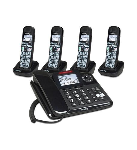54013.001 E814CC and 3 D703HS Clarity E814CC Amplified Phone with Digital Answering Machine - Image 1