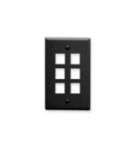 ICC IC107F06BK 1-Gang 6-Port Faceplate for Voice and Data