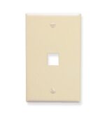 ICC IC107LF1AL Almond Oversized 1-Port Single Gang Faceplate