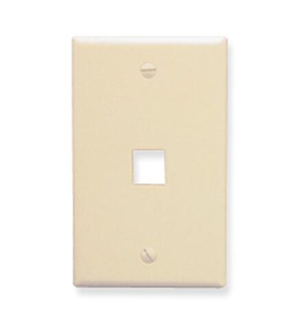 ICC IC107LF1AL Almond Oversized 1-Port Single Gang Faceplate