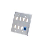 ICC Stainless Steel 2-Gang Faceplate 8-Port - Image 3