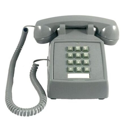 Cortelco ITT-2500-V-SL Slate Desk Phone with Volume Control