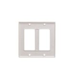 ICC White Plastic 2-Gang Decora Faceplate for Voice Setup - Image 2