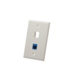 FACEPLATE, FLAT, 1-GANG, 2-PORT, ALMOND - Image 3