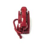 Cortelco Wall Phone - Red Tone Dial, Single-Gong Ringer